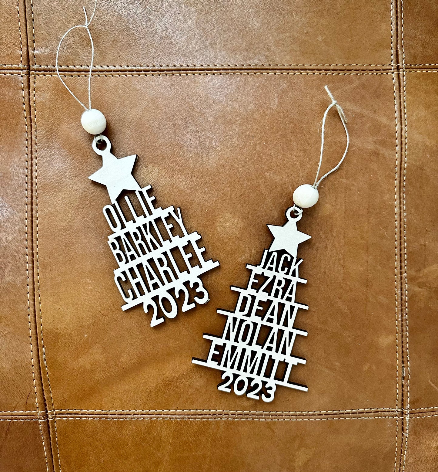 Custom Wood Tree Ornaments