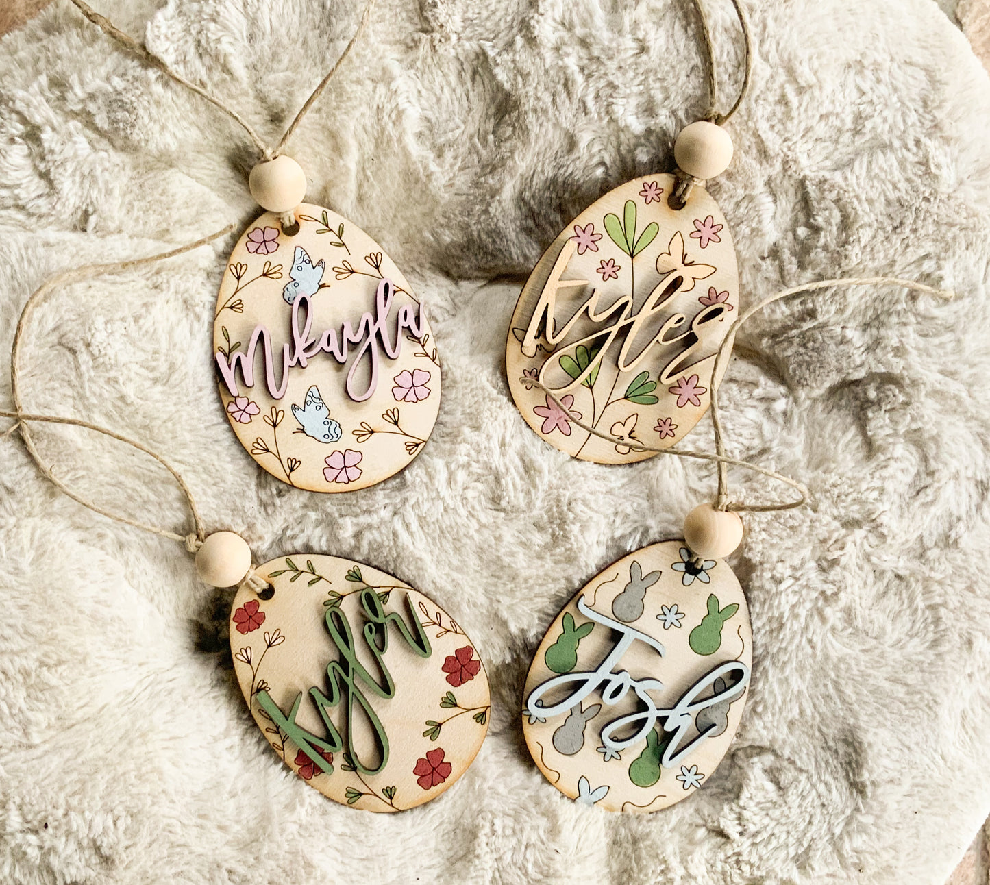 Egg Easter Basket Tags